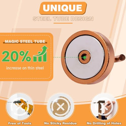 Magnetic Hooks Steel Tube Design for Cruise (10 Count)