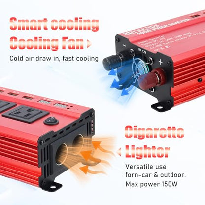 900W Car Power Inverter 12V to 110V