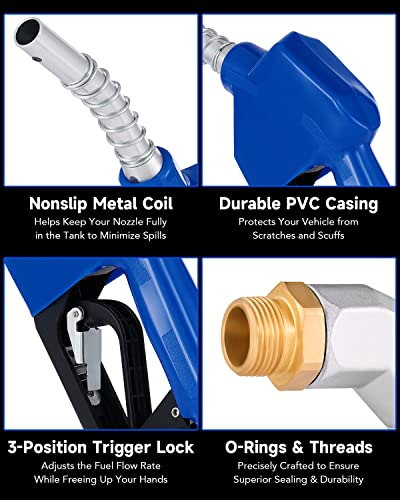 OMT 3 4" NPT Automatic Fuel Nozzle Kit with 360° Hose Swivel