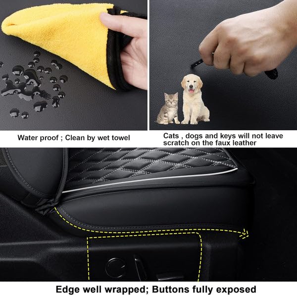 F150 Faux Leather Seat Covers Fit for 2015 (4 Count)