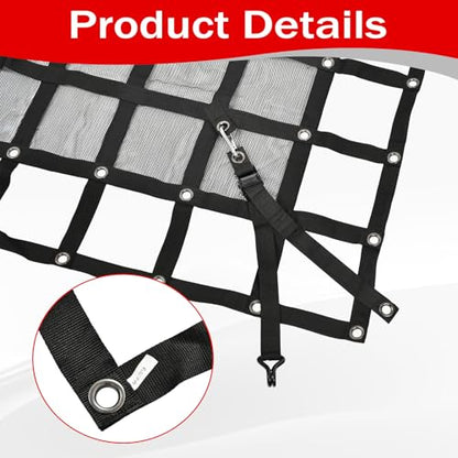 Heavy Duty 81" x 96" Truck Bed Cargo Net with 1500LBS Capacity