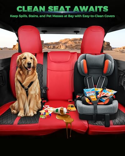 for Jeep Wrangler Leather Custom Car Seat Covers Full Set 4 Door