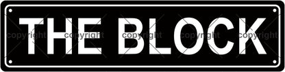 THE BLOCK SPACE Metal Tin Street Sign Bar Cafe Garage Cave Home Room Wall Bathroom Farmhouse Garden Porch Patio Decor, 16 x 4 Inch