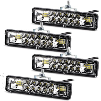 4PCS LED Light Bar 5.7 Inch Slim 60W Led Driving Lights Waterproof Driving Fog Light Flood Spot Beam Combo LED Work Lights for Jeep Truck Boat Car UTV ATV (4 Count)