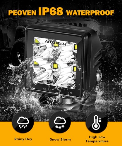 Pod Lights 2 Inch White Spot Beam Offroad LED Cube (2 Count)