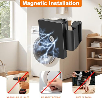 Strong Magnetic Mop Broom Holder (4 Count)