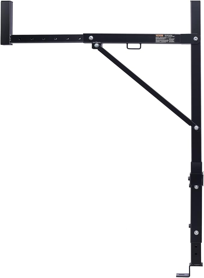 VEVOR Truck Rack, 19-34inch Extendable Truck Ladder Rack, 38.6"-43.6" Adjustable Height, 250 lbs Capacity Steel Ladder Rack for Truck, Heavy Duty Truck Bed Rack for Kayak, Surfboard, Lumber, Ladder
