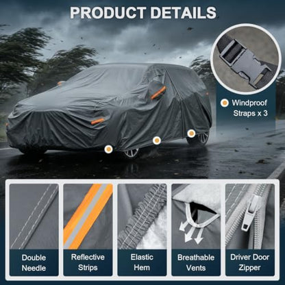 16 Layers Station Wagon Car Cover Waterproof All Weather Heavy Duty