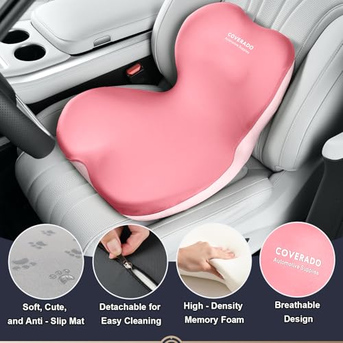 Seat Cushion and Lumbar Support Pillow One Piece for Car Office Chair