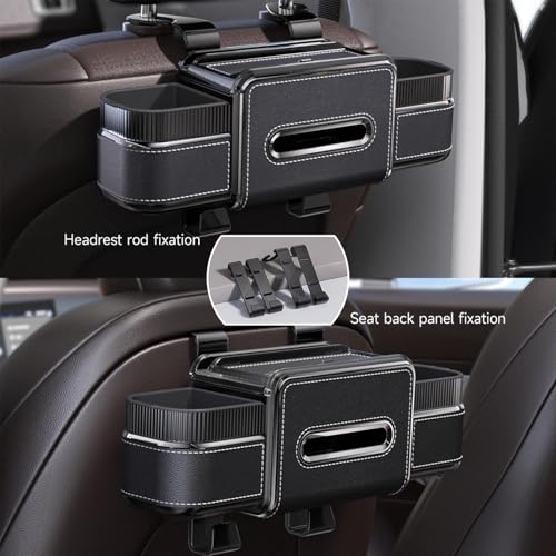 6-in-1 Car Headrest Backseat Organizer, Back Seat Car Organizer and Storage