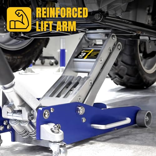 3 Ton Floor Jack Full Aluminum Ultra Lightweight Quick Rise Racing Floor Car Jack with Dual Pump Fast Lifting Low Profile Jack for Vehicle