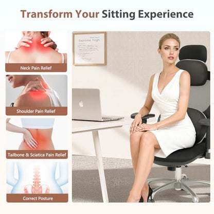 Car Headrest and Lumbar Support Pillow for Car Office Chair