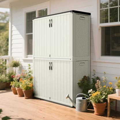 Outdoor Storage Cabinet with Lockable Doors