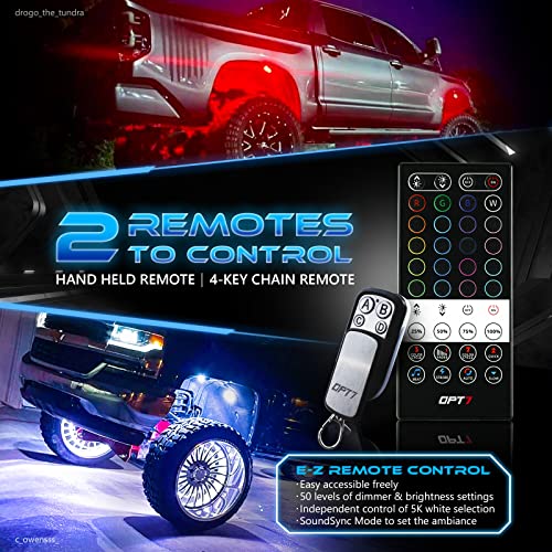 Quantum 4 Pod Aluminum RGBW LED Rock Lights with Remote