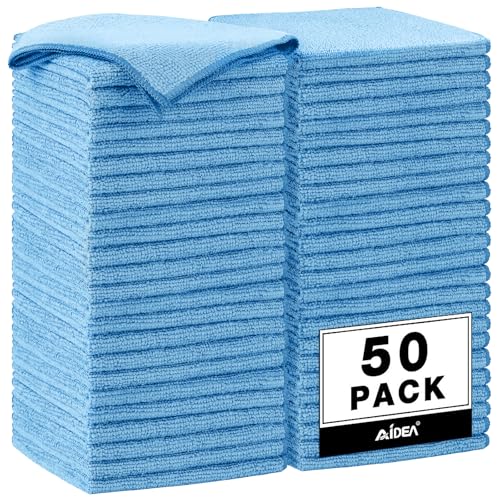 Microfiber Cleaning Cloth Blue (50 Count)
