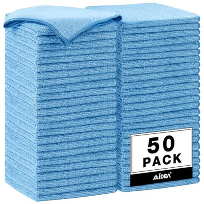Microfiber Cleaning Cloth Blue (50 Count)