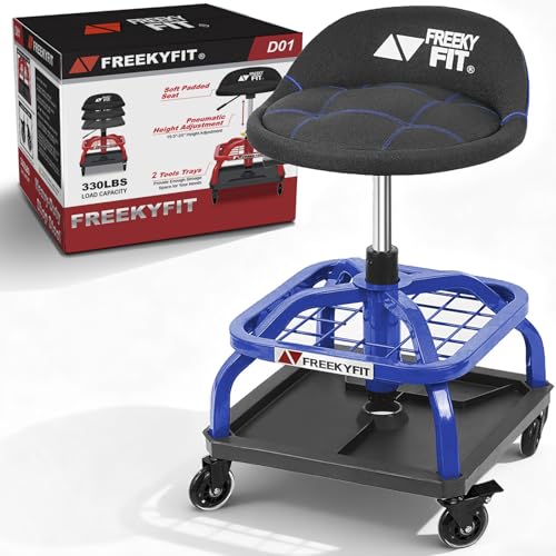 Rolling Shop Stool with Wheels