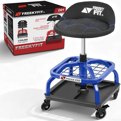 Rolling Shop Stool with Wheels