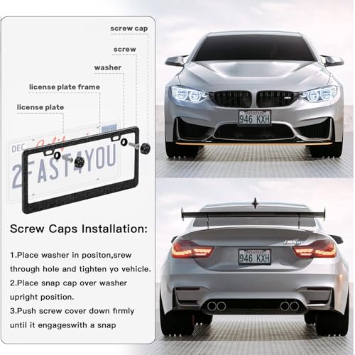 2 Pack License Plate Frames for Women