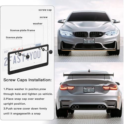 2 Pack License Plate Frames for Women