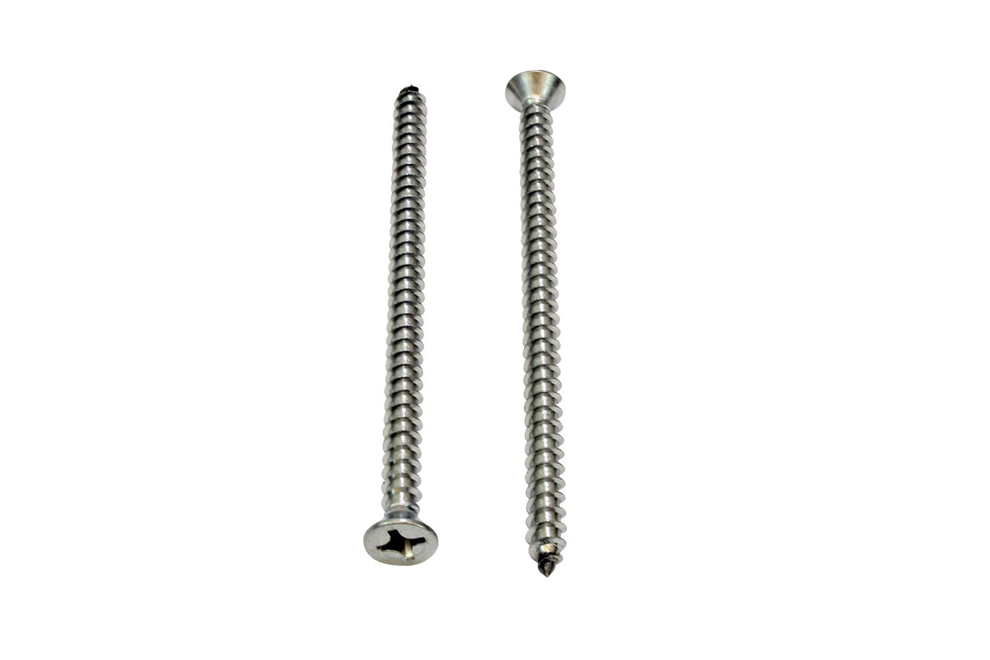 Bolt Dropper #12 X 2'' Stainless Steel Flat Head Phillips Wood Screw, (25 pc), 18-8 (304) Stainless Steel Sheet Metal Screws - Type A Point, Plain Finish