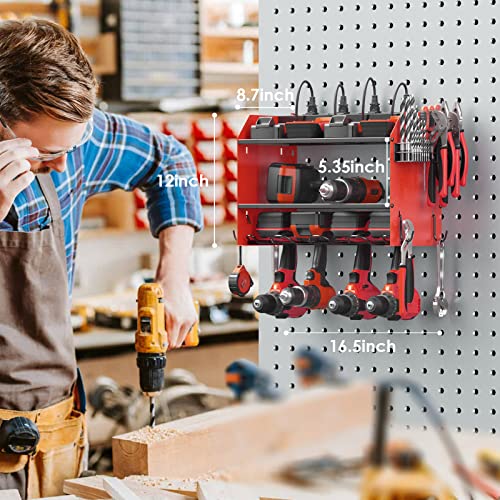 Wall Mount Modular Tool Charging Organizer
