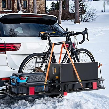 60 x 24 x 6 in Folding Hitch Cargo Carrier 500lbs Capacity