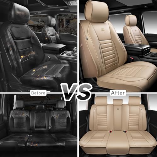 Nappa Leather Car Seat Covers Full Set