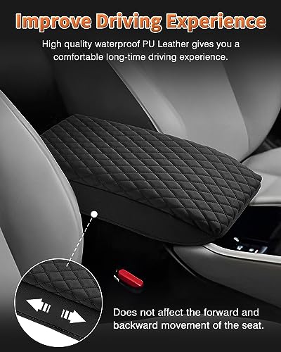 Center Console Cover for Honda Accord 2026 2025 2024 2023 Armrest Cover Cushion Pad for Honda Accord Accessories Middle Console Cover Armrest Protector Console Lids PU Leather Anti