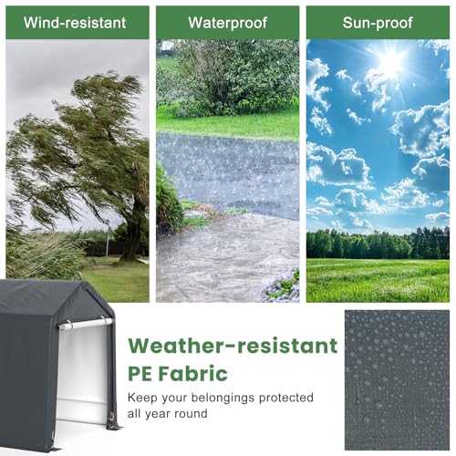 8x6.5Ft Portable Shed