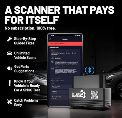 1000 Bluetooth OBD2 Scanner for iPhone & Android