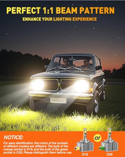 D1S Bulbs 6000K Cool White 60000LM High Brightness
