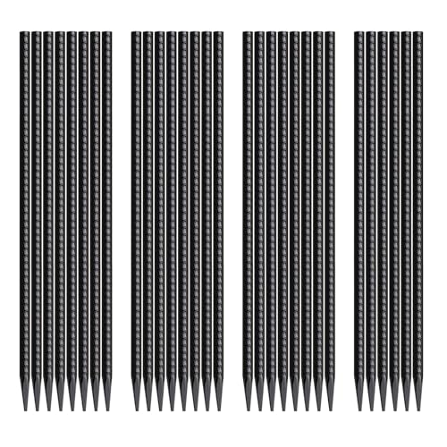 16 Inch Rebar Stakes 30 Pack Heavy Duty Ground Anchors with Chisel Point End Long Straight Steel Tent Stakes 3 (30 Count)