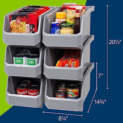 Large Stackable Plastic Storage Bins