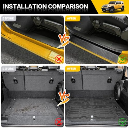 Trunk Mat with Door Sill Guards for 2021