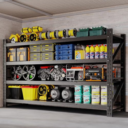 68" W Storage Shelves 8000lbs Garage Metal Shelving Heavy Duty Garage Shelves Adjustable Storage Shelves for Industrial