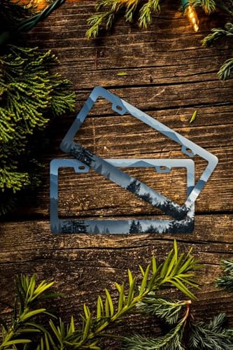 Mountains Forest License Plate Frames