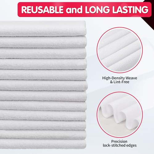 White Microfiber Cleaning Cloth (12 Count)