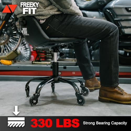 Rolling Shop Stool with Wheels
