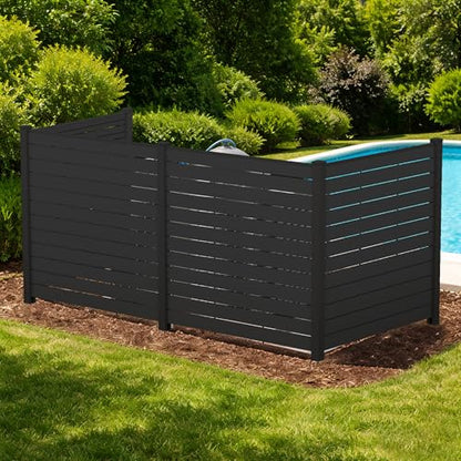50" W x 48" H Outdoor Privacy Screen with Aluminum Posts (9600 sq inches)