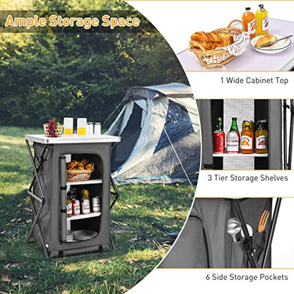 Folding Camping Storage Cabinet