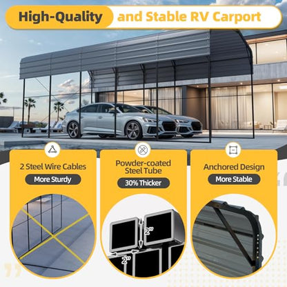14x25x13 FT RV Metal Carport