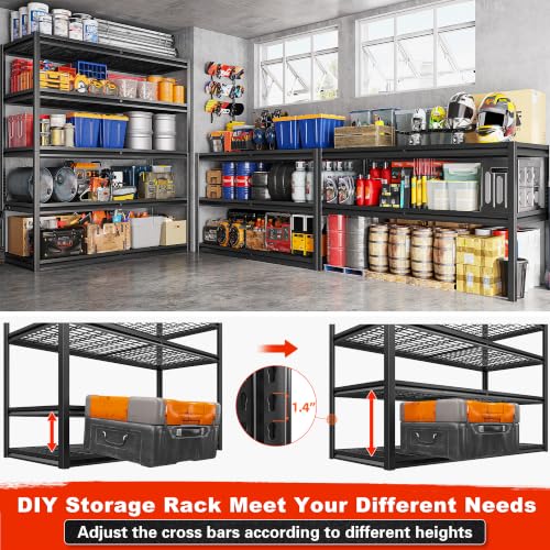5 Tier 26" D Storage Shelves for Garage Basement Warehouse