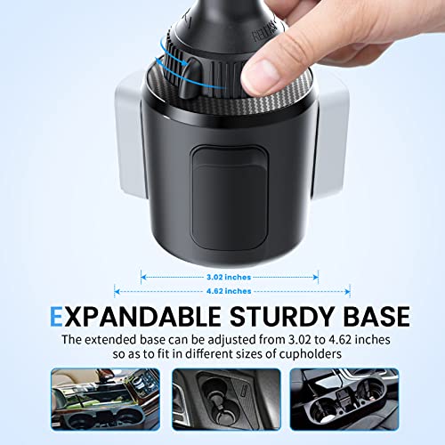 15W Qi Fast Wireless Car Charger Solid Cup Holder Phone Mount