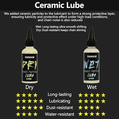 Bike Lube and Cleaner Set with 500ml Chain Cleaner (16.91 Fl Oz)