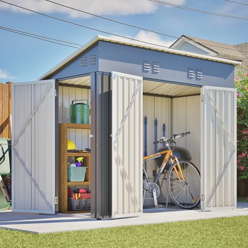 4x8 FT Outdoor Storage Shed with Floor Frame