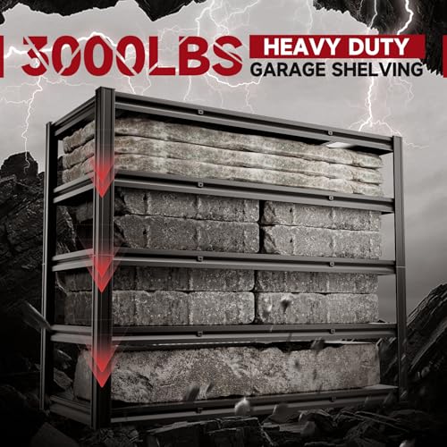 5 Tier 60" W x 24" D x 72" H Garage Shelving Units 3000LBS Shelves Garage Heavy Duty Metal Shelf Unit Adjustable Basement Industrial Storage Racks