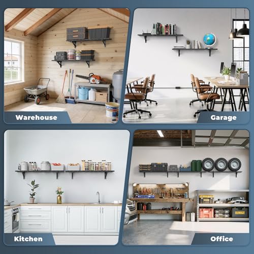 2 Pack Wall Mounted Garage Shelving
