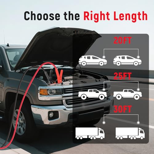 Extra Long Heavy Duty Quick Connect Jumper Cables