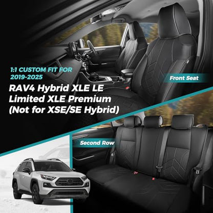 for Toyota RAV4 Seat Covers 2019 2020 2021 2022 2023 2024 2025 RAV 4 Prime & Hybrid XLE LE Limited XLE Premium
